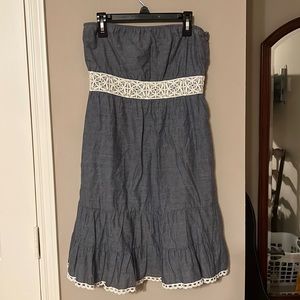 Strapless cute western style dress